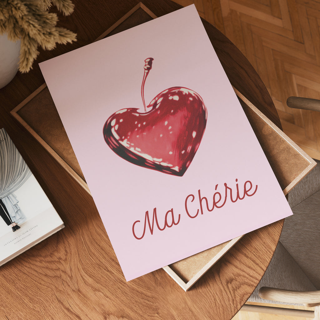 Ma Chérie Cherry Heart poster i olika storlekar – köp enkelt hos Bozetto i hög kvalitet