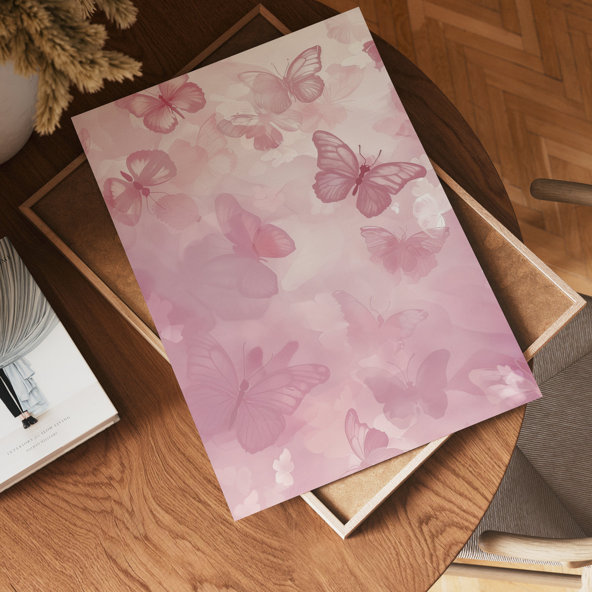 Pink Flutter Dream poster i olika storlekar – köp enkelt hos Bozetto i hög kvalitet