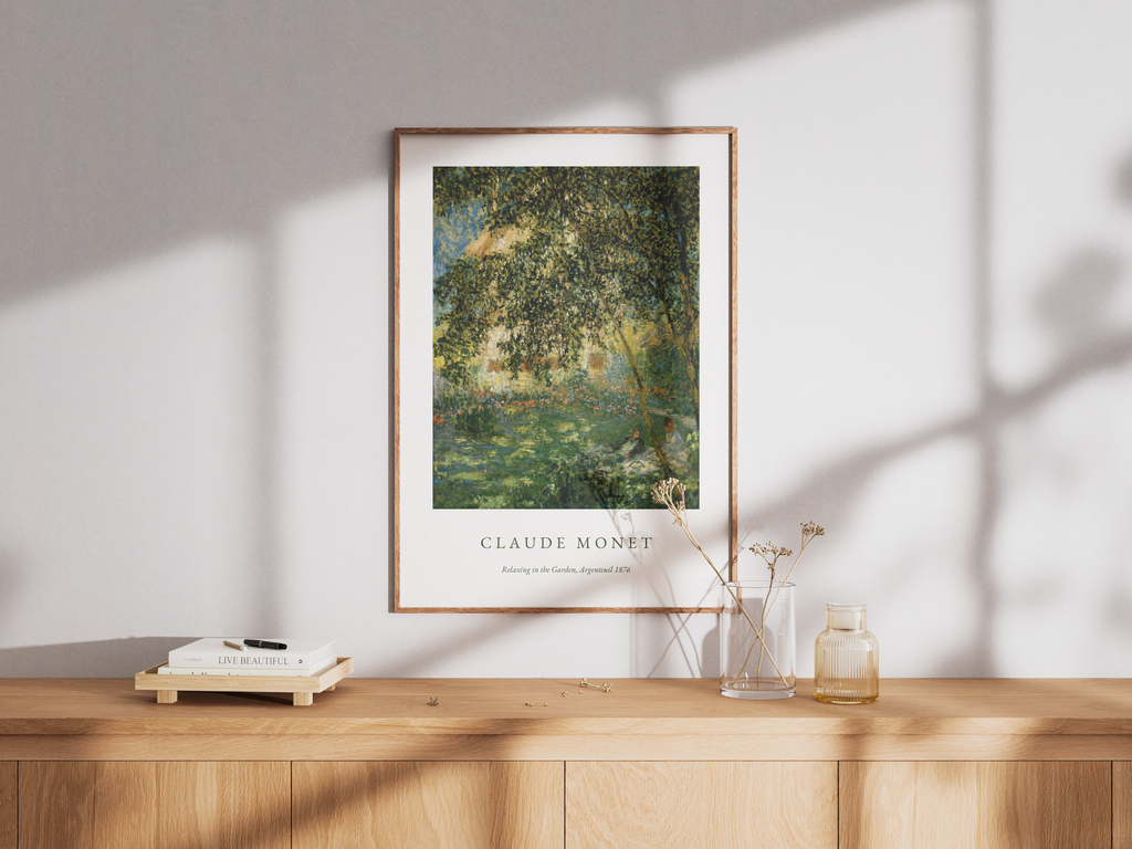 Claude Monet Painting Of poster visualiserad på vägg – från Bozetto i hög kvalitet