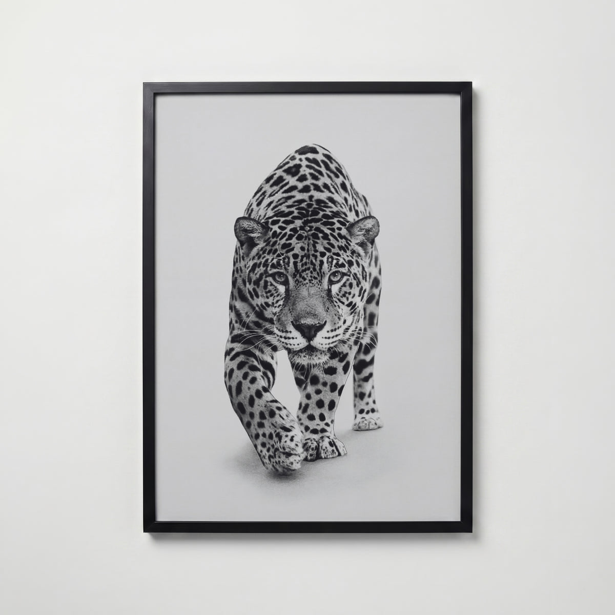Prowling Jaguar Poster – svart ram