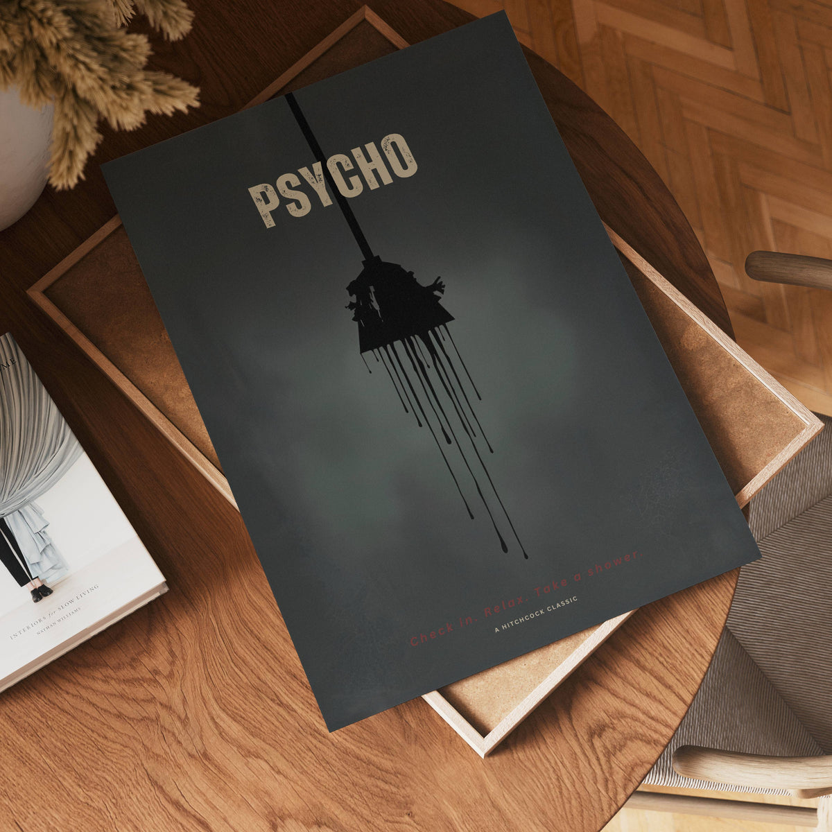 Psycho poster visad rakt fram – Bozetto affisch i hög tryckkvalitet i hög tryckkvalitet