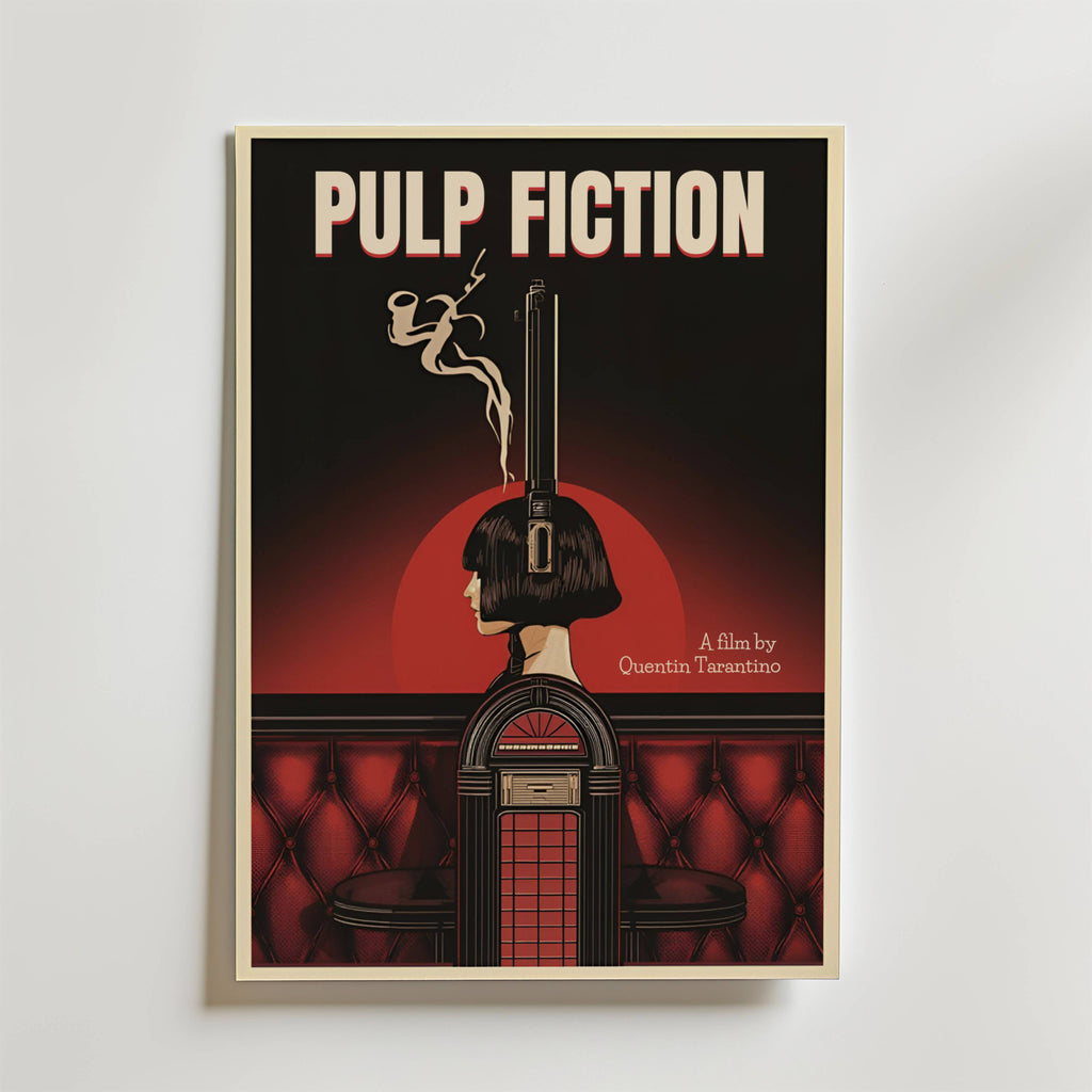 Pulp Fiction – Retro Edition – stilfullt konsttryck från Bozetto, tryckt på matt finpapper