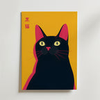 Black Cat Pop Art – stilfullt konsttryck från Bozetto, tryckt på matt finpapper i hög tryckkvalitet