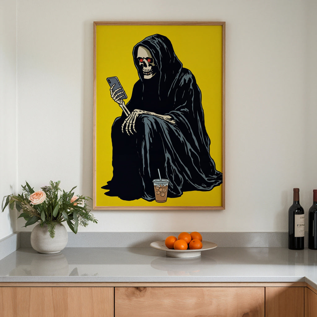 Scrolling Death Poster med svart ram