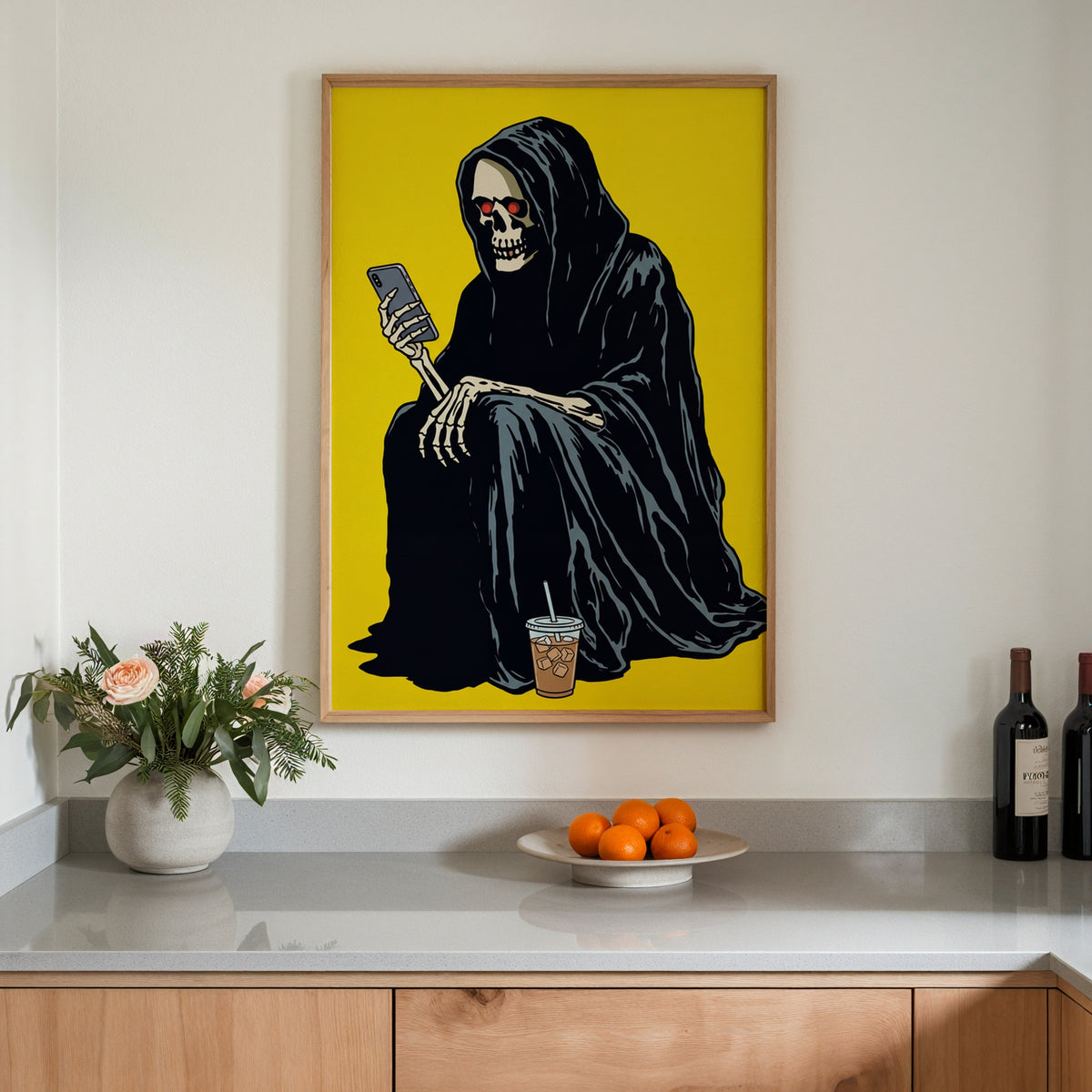 Scrolling Death Poster med svart ram