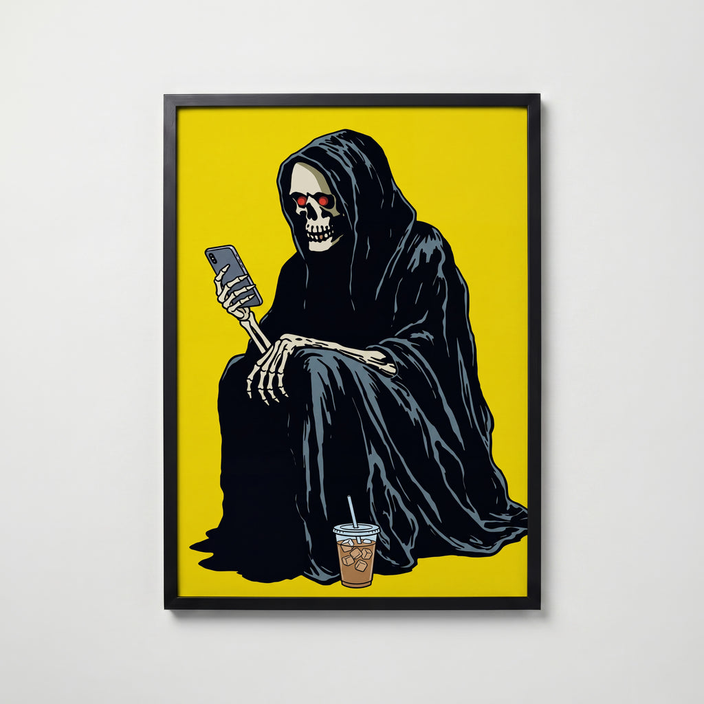 Scrolling Death Poster i hemiljö
