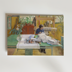 Carl Larsson Sewing Girl – stilfullt konsttryck från Bozetto, tryckt på matt finpapper