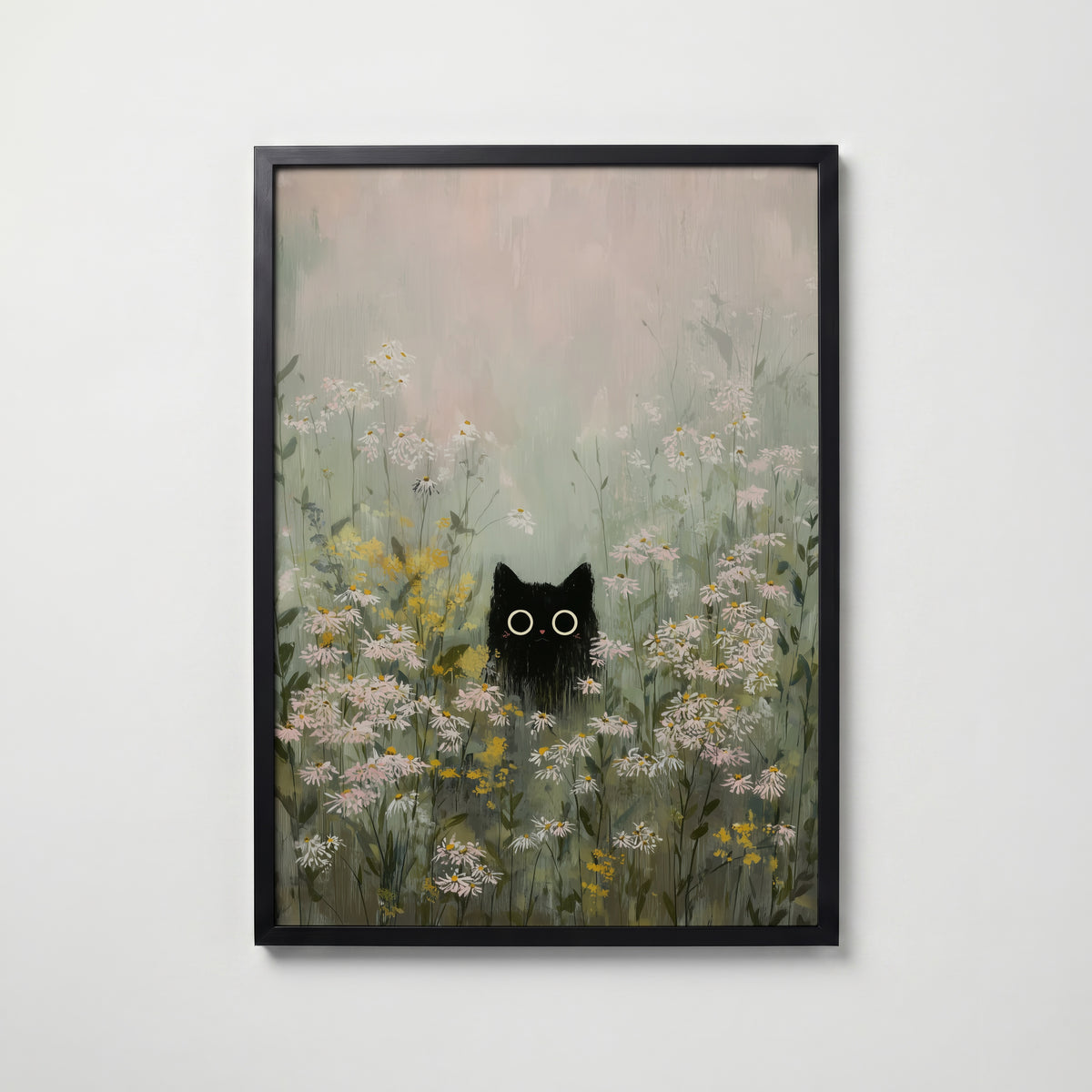 Silent Meadow Cat – affisch med snyggt motiv, köp enkelt hos Bozetto i flera storlekar