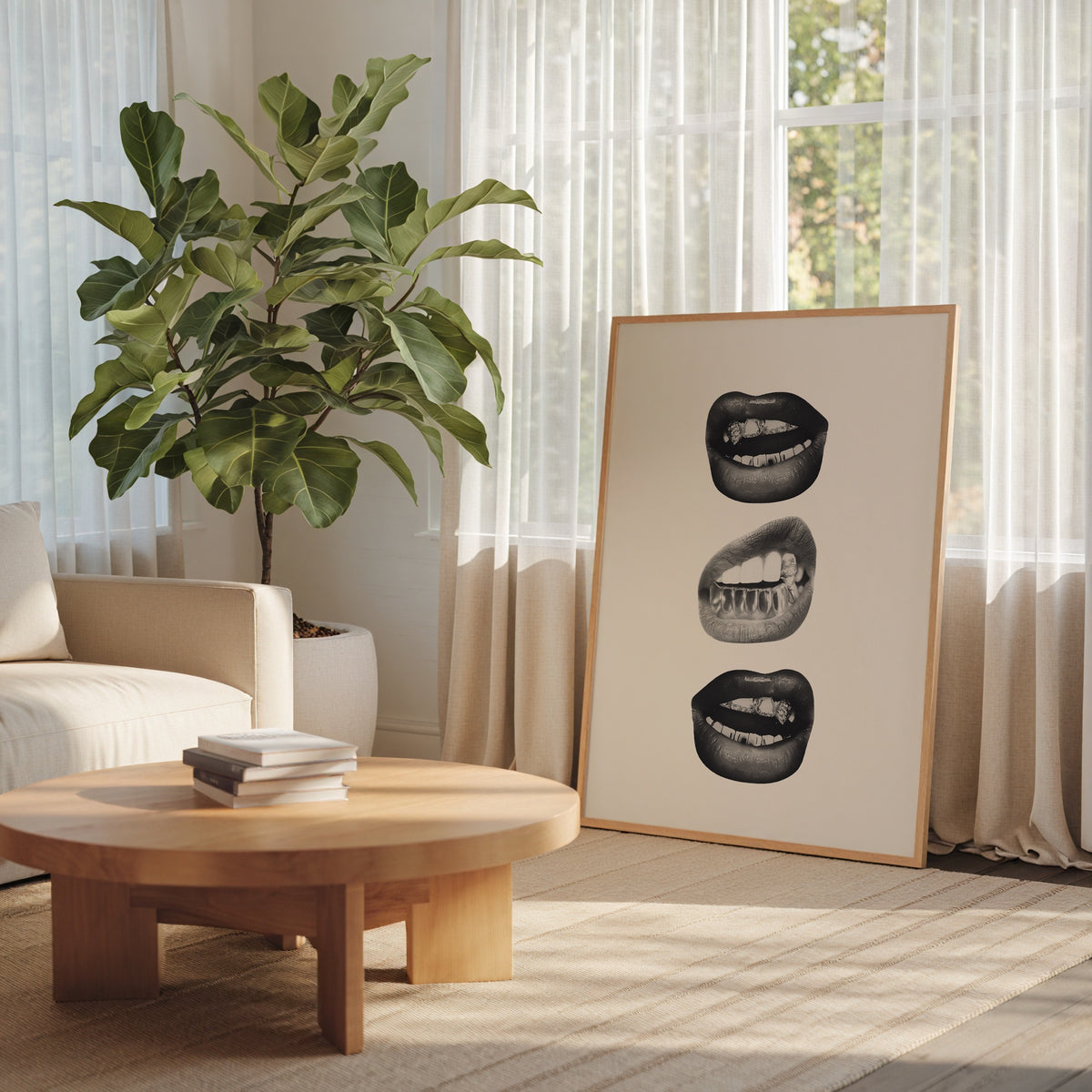 Silver Grillz Lips Poster – i rum 1