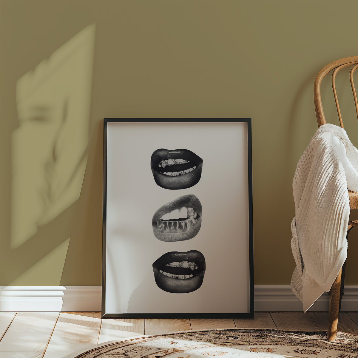 Silver Grillz Lips Poster – i rum 3