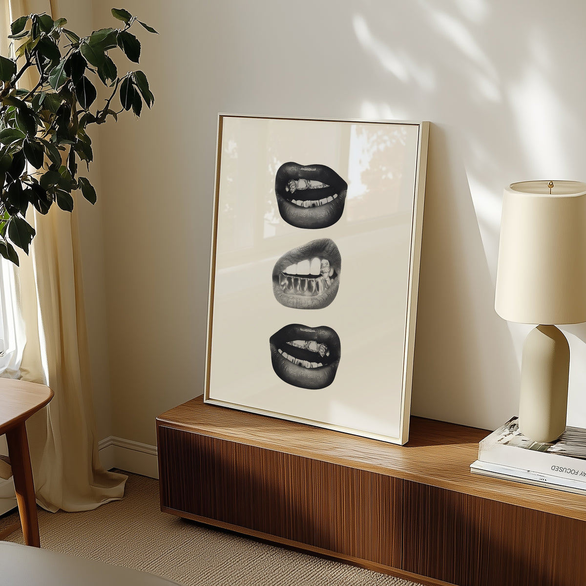 Silver Grillz Lips Poster – i rum 4