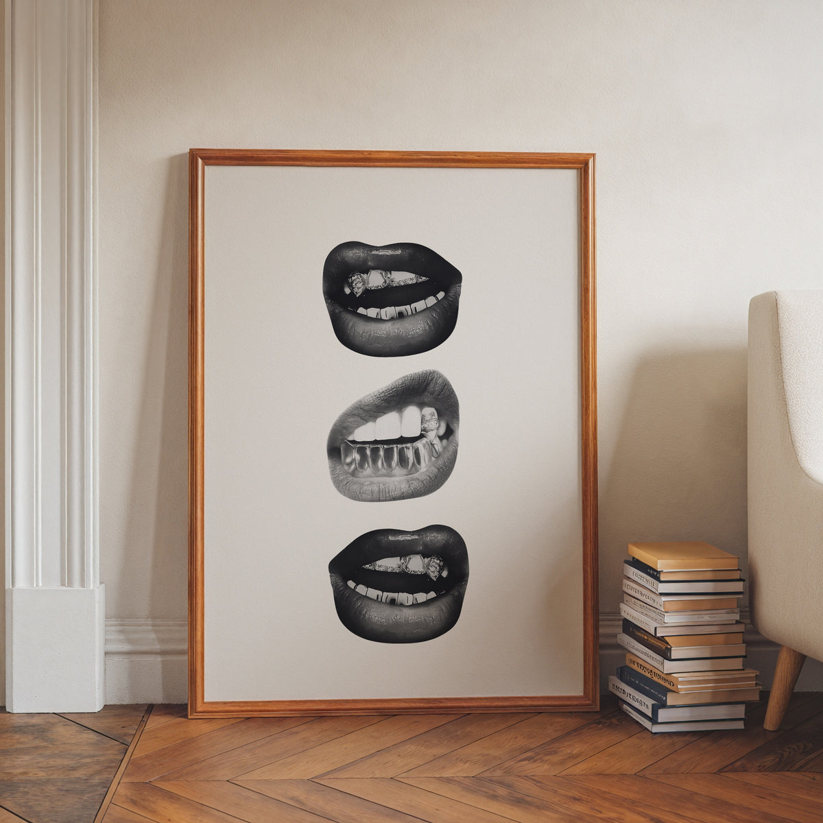 Silver Grillz Lips Poster – i rum 5