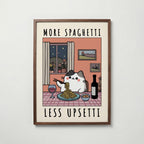 Spaghetti Comfort Cat – affisch med snyggt motiv, köp enkelt hos Bozetto i flera storlekar