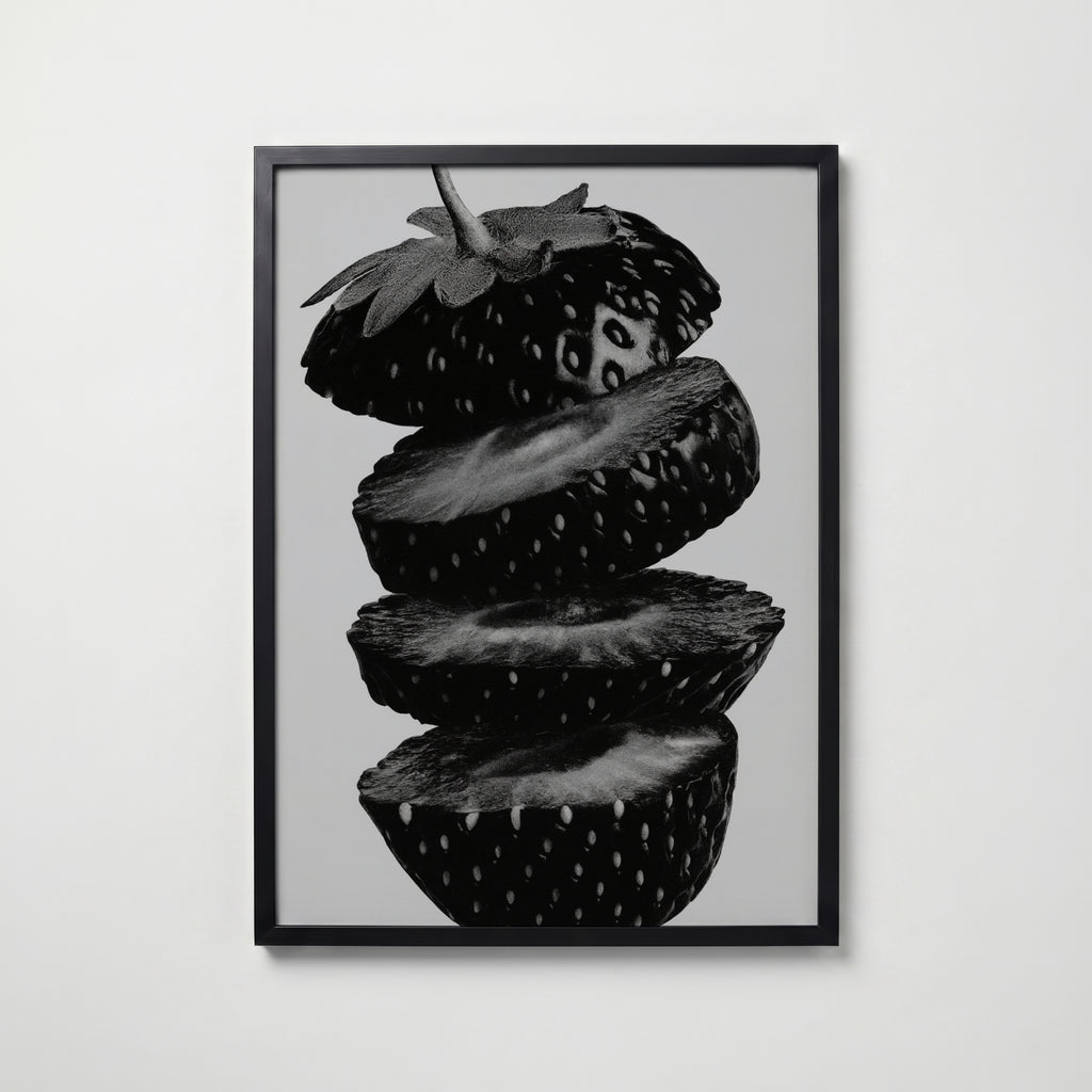Noir Berry Stack Poster – svart ram