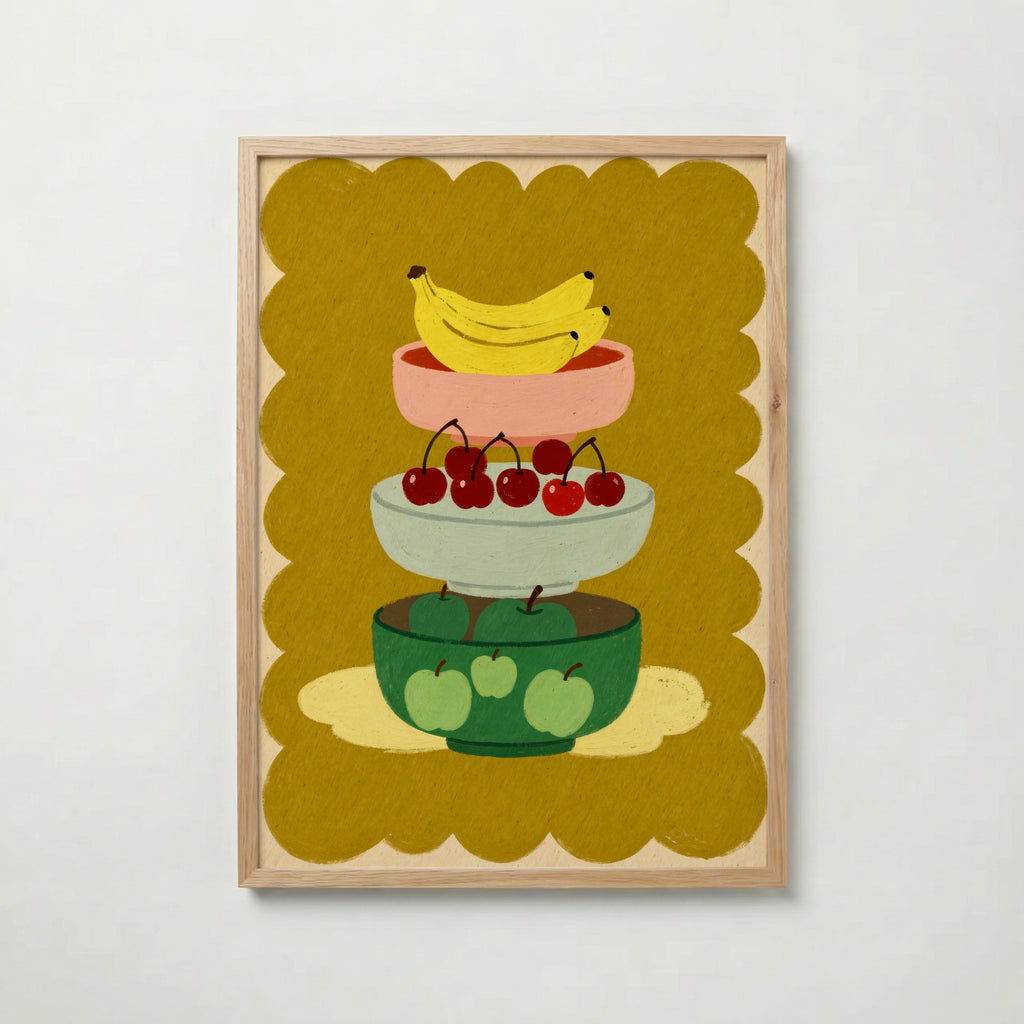 Stacked Bowls Poster med ekram