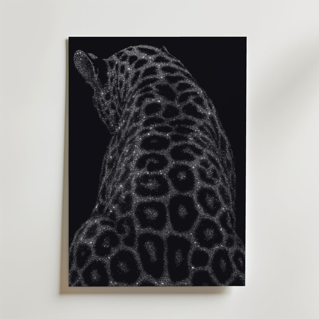 Stardust Leopard Poster – canvas utan passepartout
