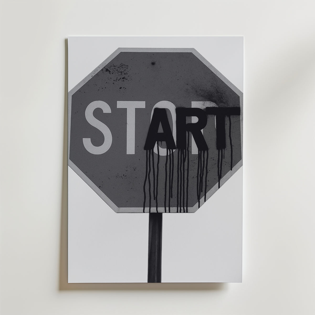 Start With Art Poster – canvas utan passepartout