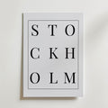 Stockholm Versaler Poster – canvas utan passepartout