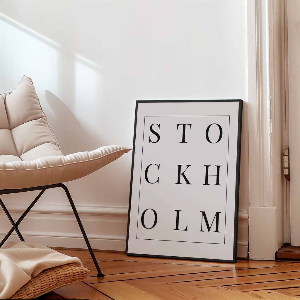 Stockholm Versaler Poster – i rum 1