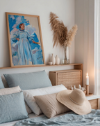 Mockup av Carl Larsson Kvinnofigur affisch på vägg – köp enkelt hos Bozetto i hög kvalitet