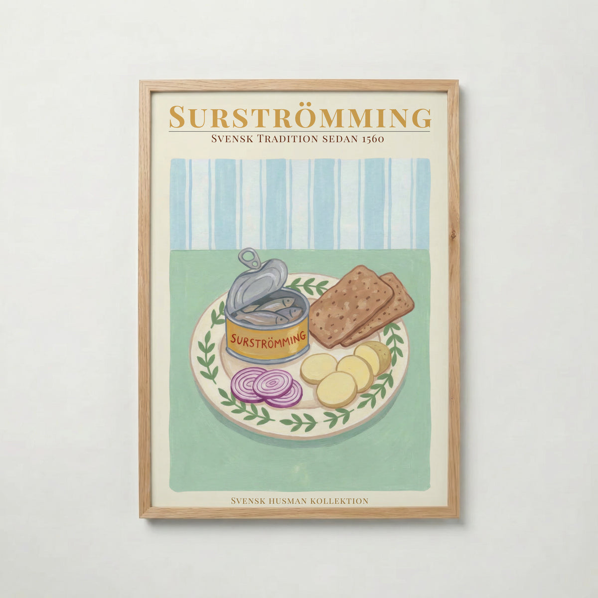 Surströmming poster visad rakt fram – Bozetto affisch i hög tryckkvalitet i hög tryckkvalitet