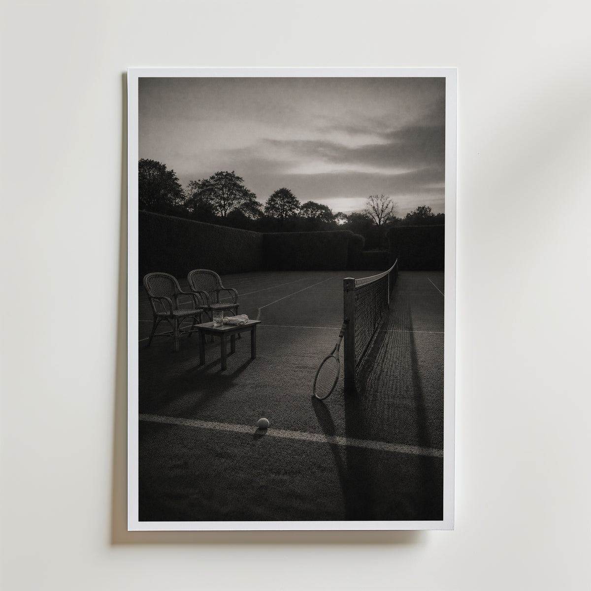 Tennis Court at Dusk Poster
