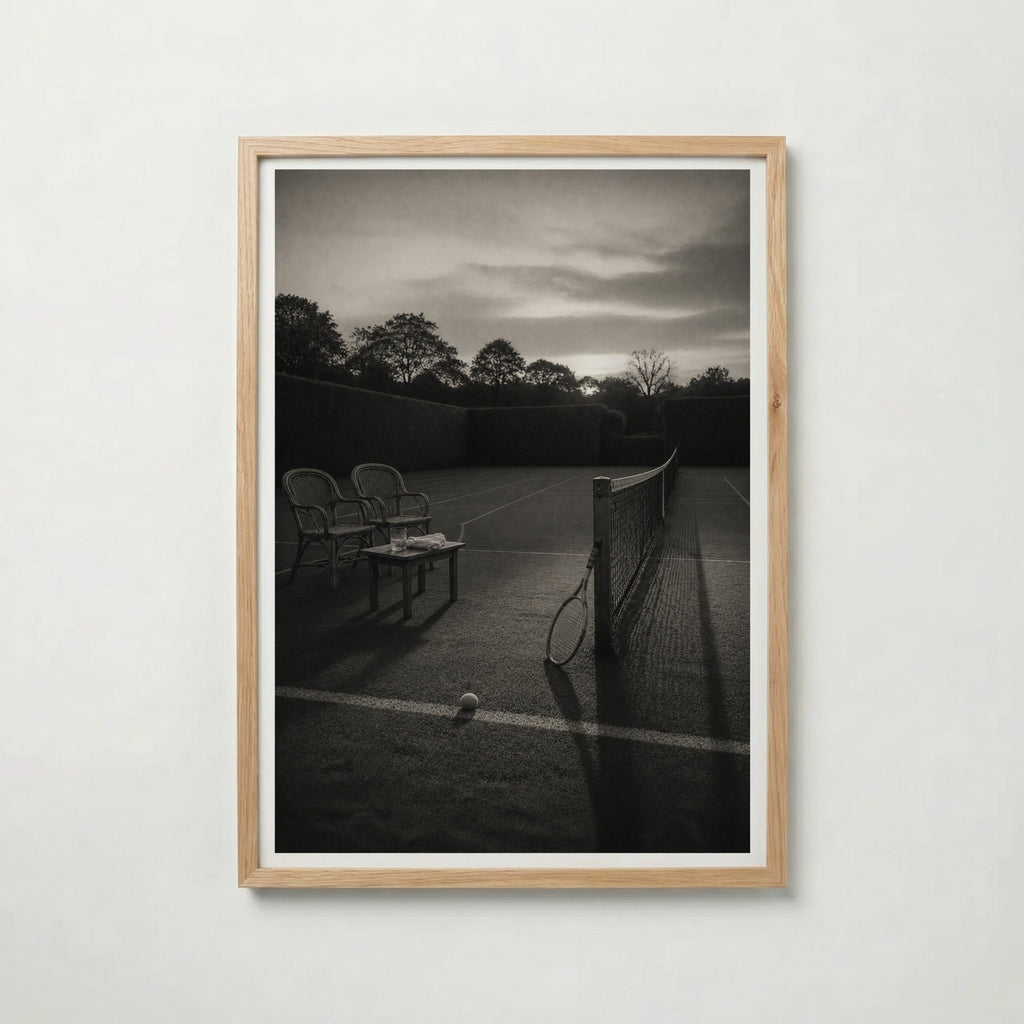 Tennis Court at Dusk Poster