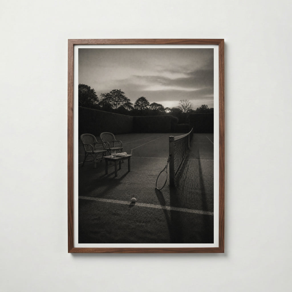 Tennis Court at Dusk Poster