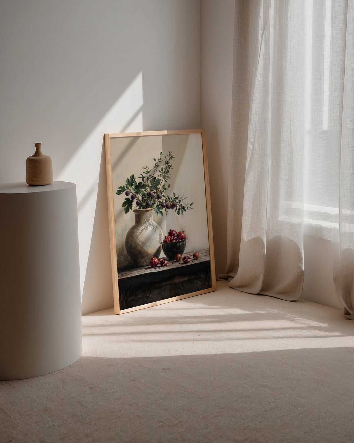 Terracotta Harvest Poster i rumskomposition med ekram