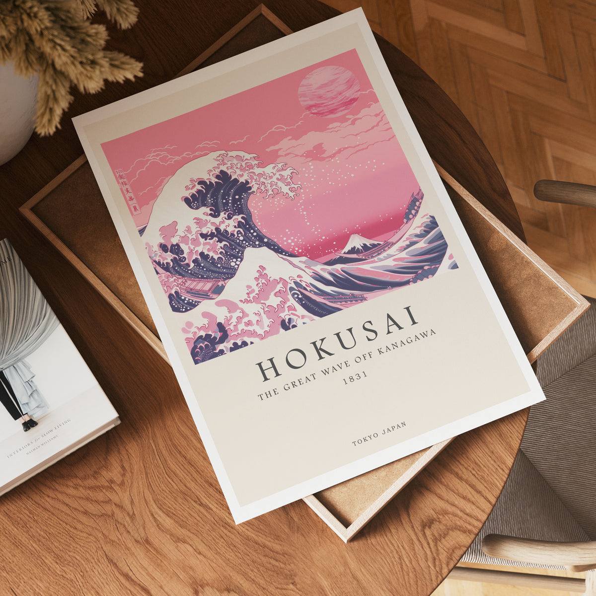 Storleksguide för The Great Wave Off Kanagawa – affisch från Bozetto i hög kvalitet