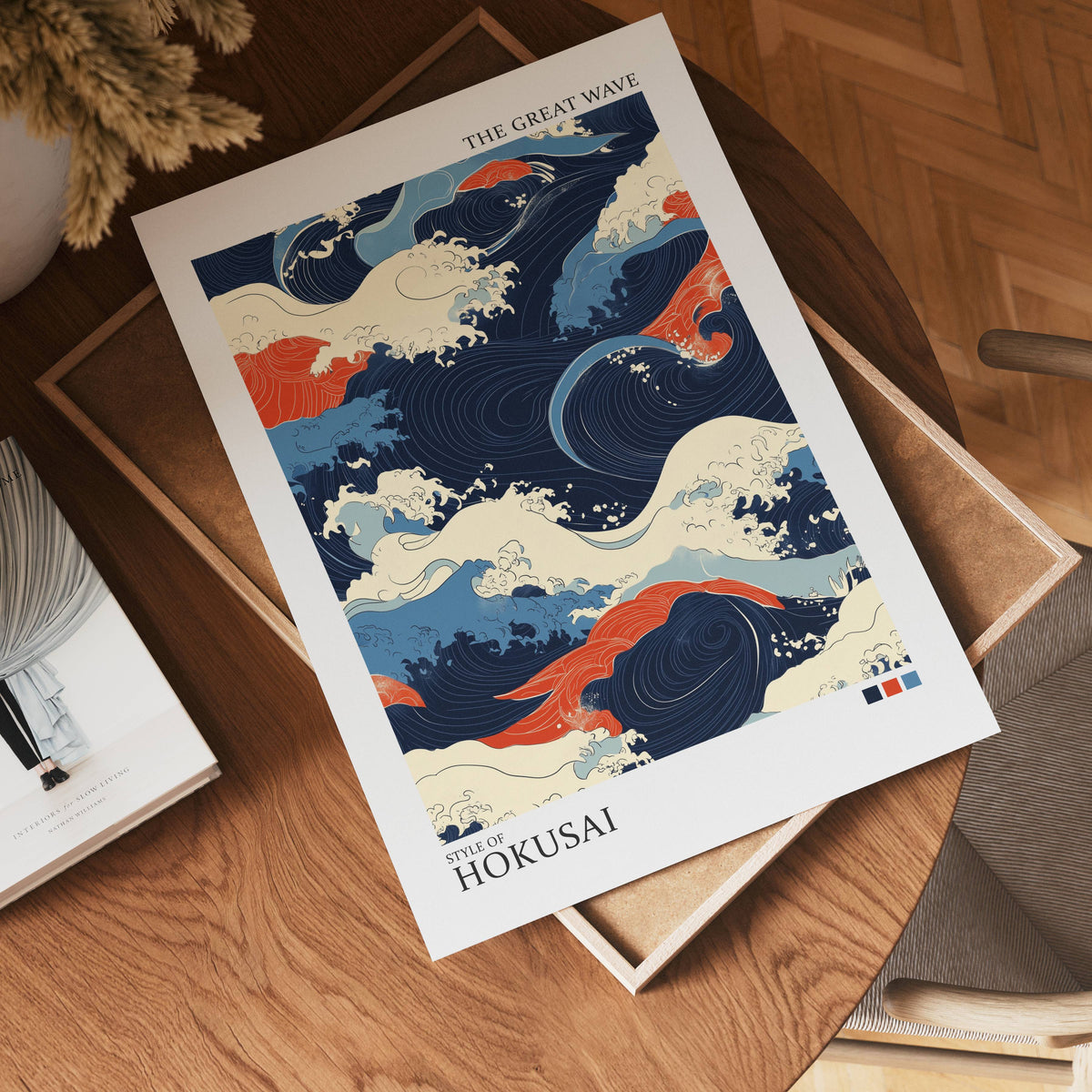 Hokusai The Great Wave – affisch med stilfullt motiv från Bozetto i hög kvalitet