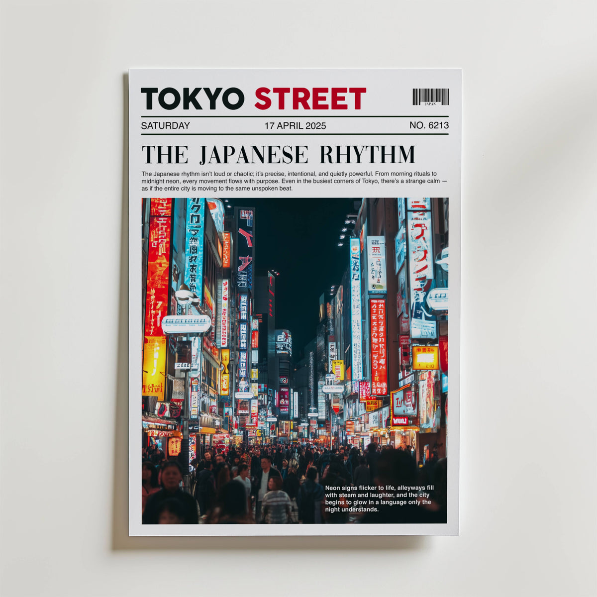 The Japanese Rhythm – stilfullt konsttryck från Bozetto, tryckt på matt finpapper