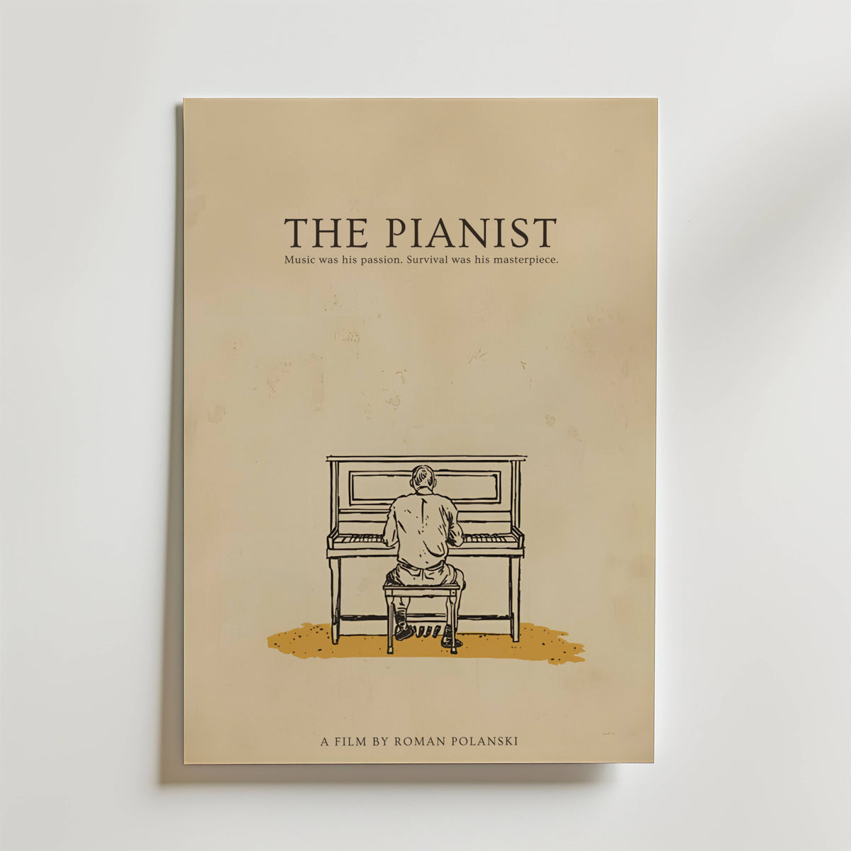 The Pianist – stilfullt konsttryck från Bozetto, tryckt på matt finpapper i hög tryckkvalitet