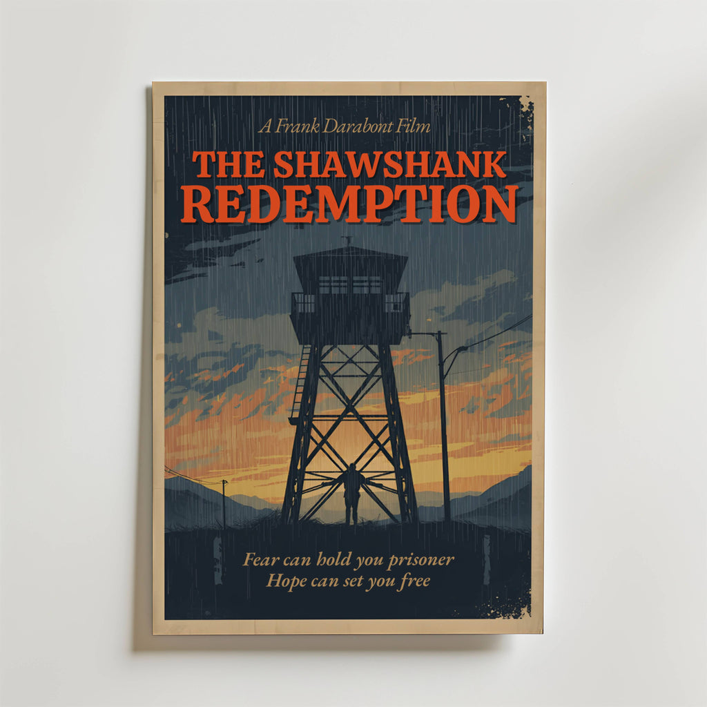 The Shawshank Redemption – stilfullt konsttryck från Bozetto, tryckt på matt finpapper