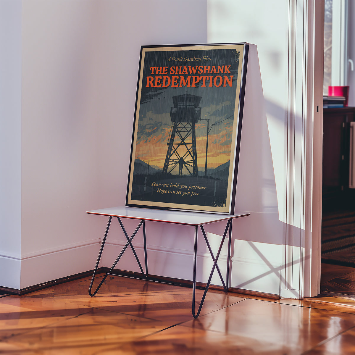 Mockup av The Shawshank Redemption affisch på vägg – köp enkelt hos Bozetto i hög kvalitet