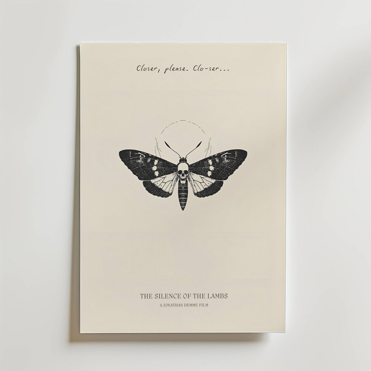 The Silence of the Lambs – stilfullt konsttryck från Bozetto, tryckt på matt finpapper