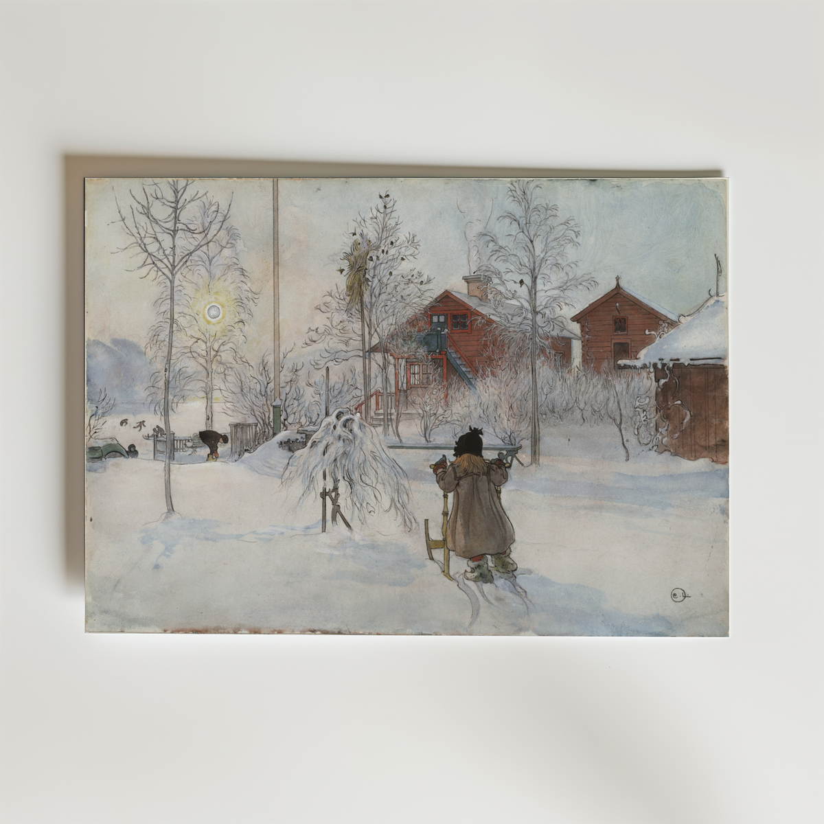 Carl Larsson The Yard and – stilfullt konsttryck från Bozetto, tryckt på matt finpapper