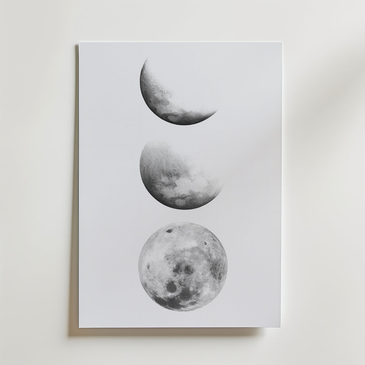 Waxing Moon Trio Poster – canvas utan passepartout