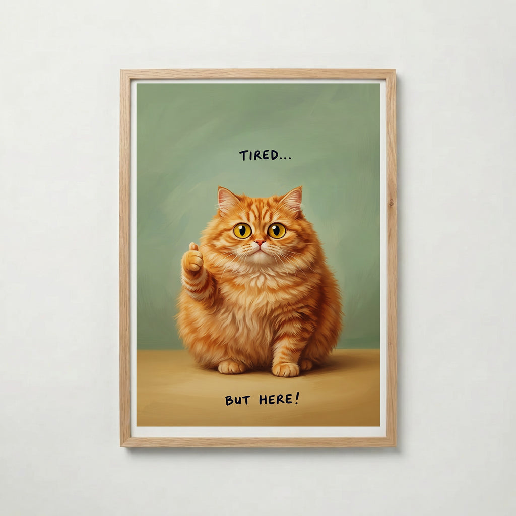Tired But Here Poster med ekram