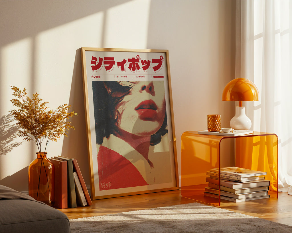 Mockup för Tokyo Afterimage – se hur affischen ser ut inramad på din vägg, Bozetto