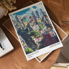 Tokyo City Japan poster visad rakt fram – Bozetto affisch i hög tryckkvalitet i hög tryckkvalitet