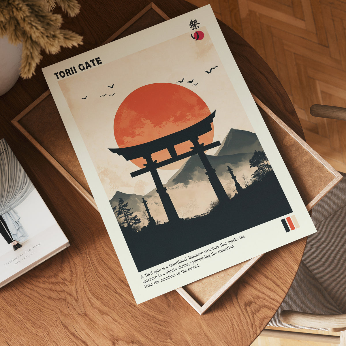 Japanese Torii Silhouette – affisch med stilfullt motiv från Bozetto i hög kvalitet