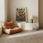 Tropical Lepidoptera Poster i rumskomposition med ekram