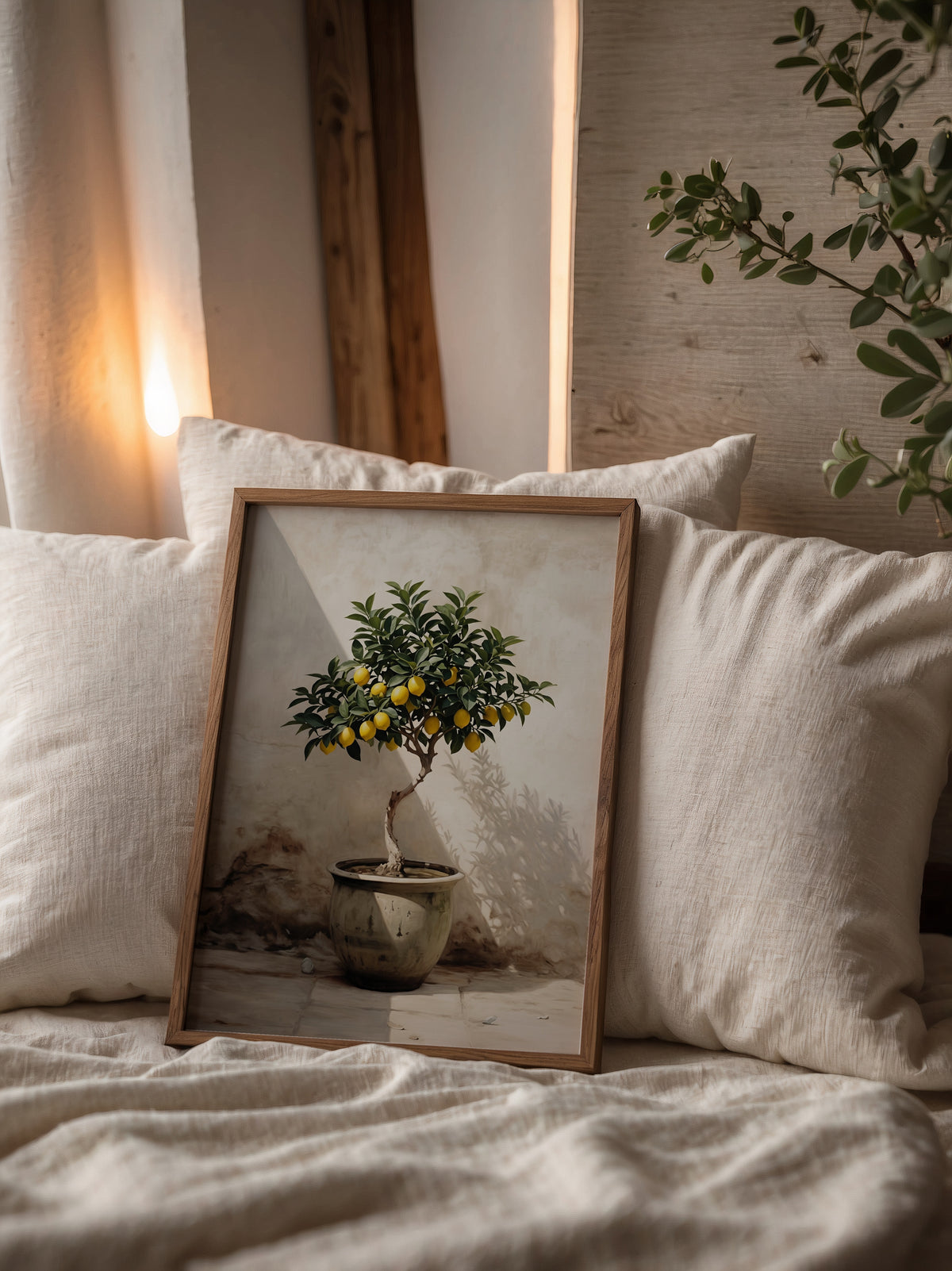 Tuscan Lemon Poster i rumskomposition med ekram