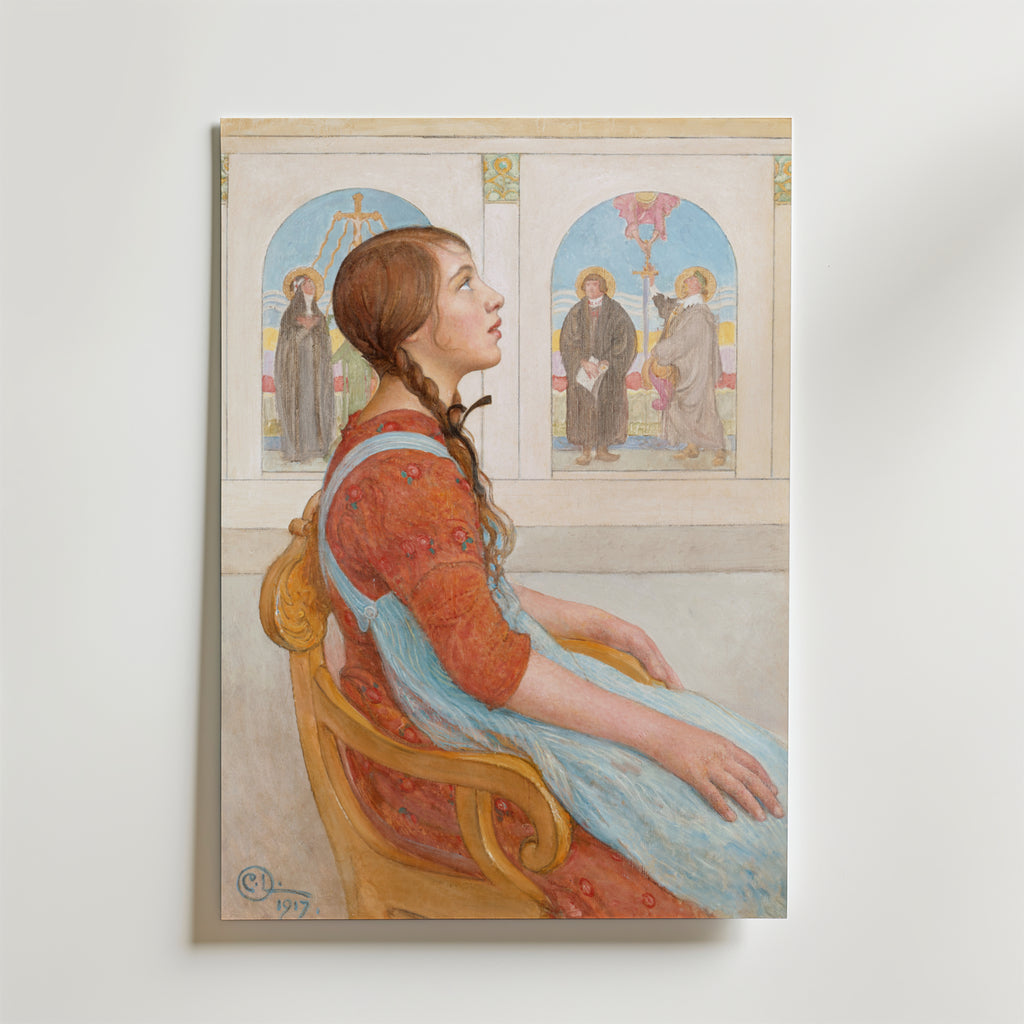 Carl Larsson Uppenbarelse 1917 affisch på neutral bakgrund – poster från Bozetto