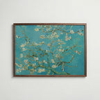 Vincent Van Gogh Almond Blossom 1890 affisch i valnötsram – mörkbrun inramning med lyxig känsla, Bozetto