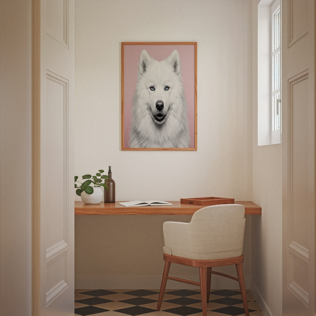 Velvet Paw Poster med valnötsram