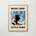 Wash Your Little Paws poster visad rakt fram – Bozetto affisch i hög tryckkvalitet