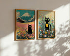 Bundle 2-pack Meadow Cat Calm – kuraterad postercollection som lyfter hemmet hos Bozetto