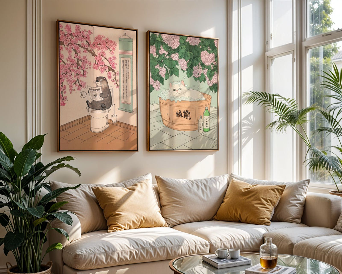 Bundle 2-pack Blossom Bath Moments – kuraterad postercollection som lyfter hemmet hos Bozetto